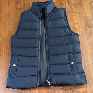 J. Crew Women's Navy Puffer Vest